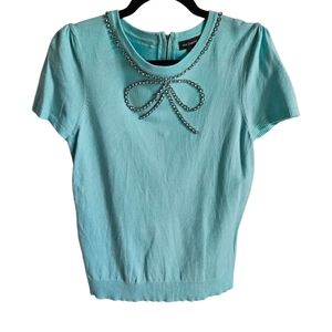 The Limited Light Blue Knit BlouseM